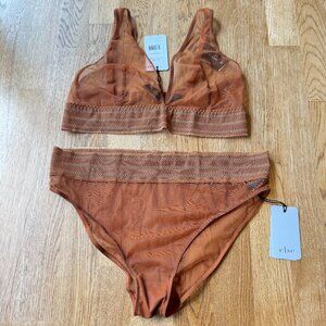 Net-a-Porter Else Intimate Set Bra Panties Ginger Biscuit Size XL NWT
